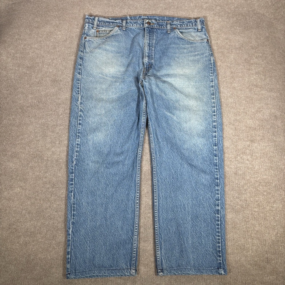 Vintage 90s Levis 505 Jeans Men 40x28 Orange Tab Straight Blue Denim Faded READ*